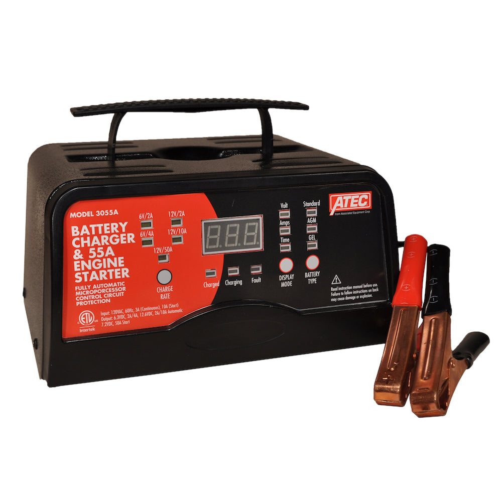 Associated ATEC 3055A 6/12V, 10/2A Portable Smart Charger With 50A Engine Start