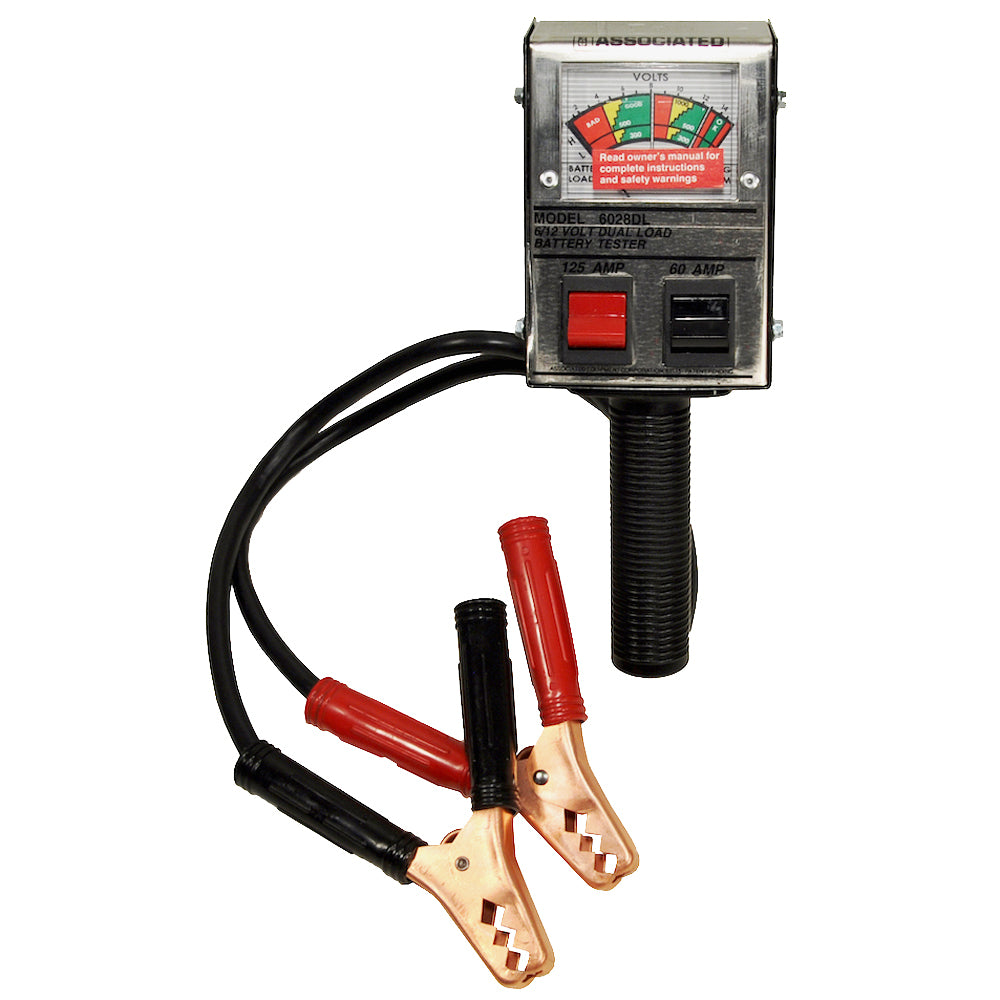 Associated 6028DL Hand-Held Dual Load Analog Battery Tester - 6/12V, 60/125A