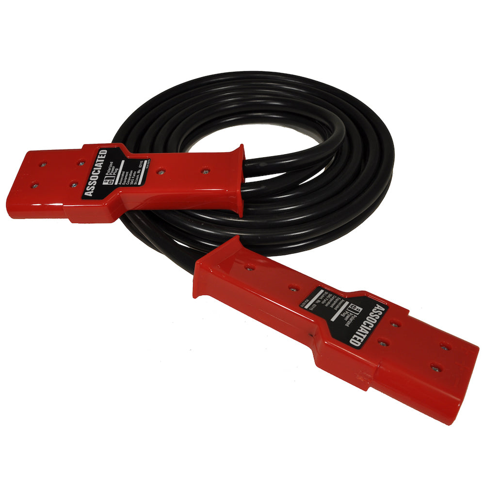 Associated 6148 Plug-In Cable, Dual Plug (Female Sockets), 12', 1 AWG, 3-Pin Sockets