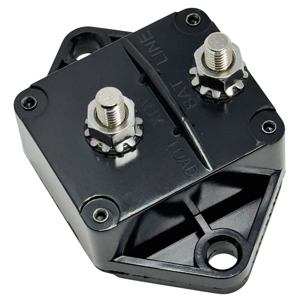 676315 - 150 Amp Waterproof Panel Mount Circuit Breaker, 32V DC Auto-Reset, 1/4-28 Studs