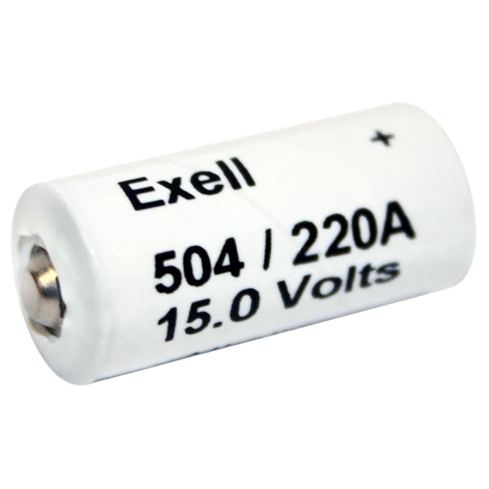 Exell A220/504A 15V Alkaline Industrial Battery - Replaces Eveready 504, NEDA 220
