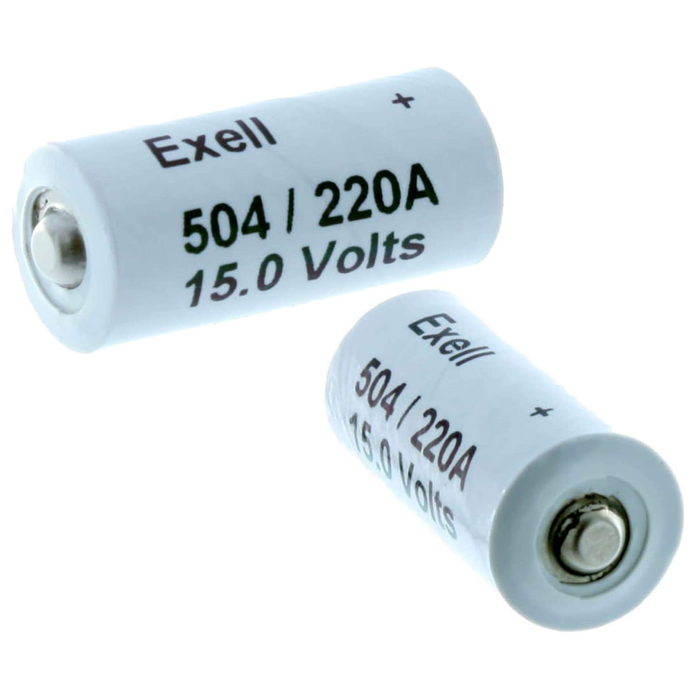 Exell A220/504A 15V Alkaline Industrial Battery - Replaces Eveready 504, NEDA 220