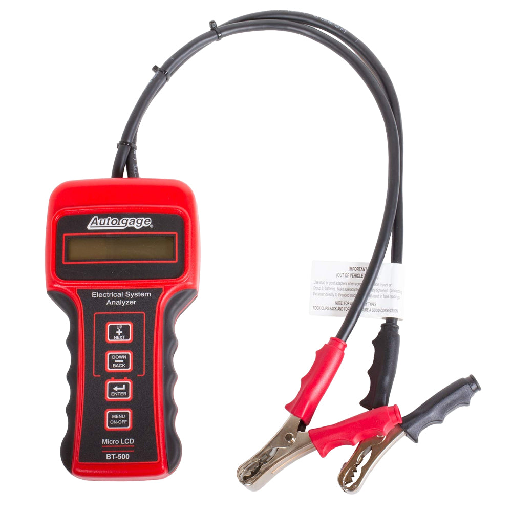 AutoMeter BT-500 Autogage 6V/12V/24V Battery Tester