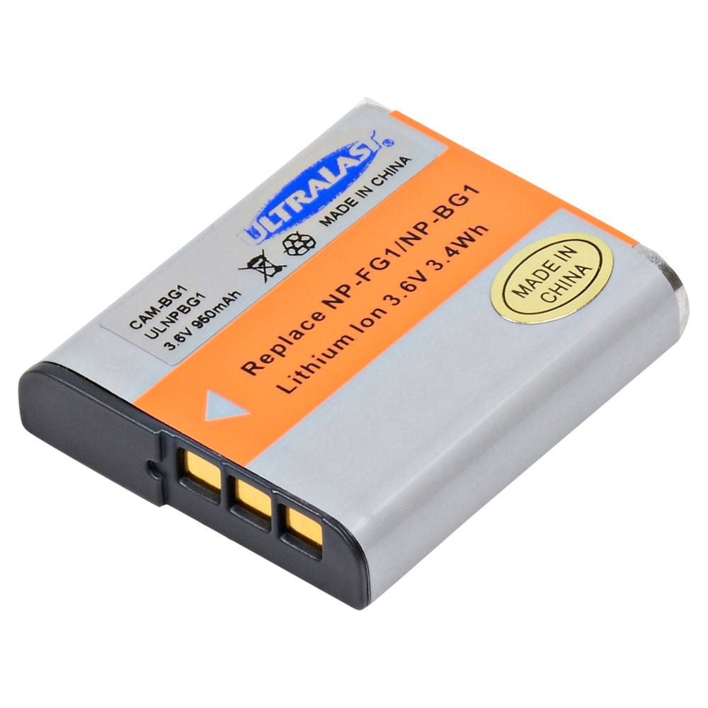 CAM-BG1 - UltraLast Digital Camera Battery - Replacement for Sony NP-BG1, 3.6V, 960mAh Li-Ion