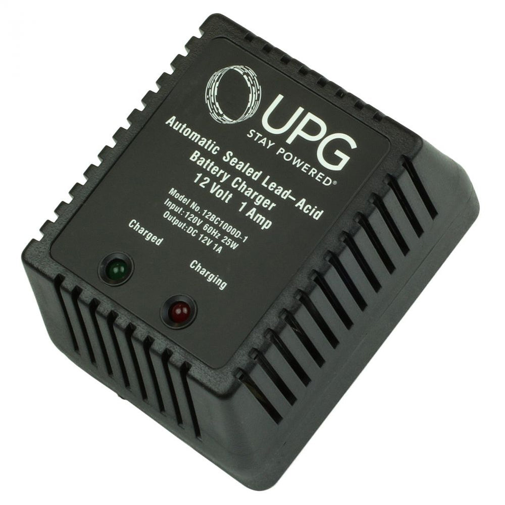 D1761 - UPG Charger 12V, 1A Automatic, Dual Stage - 14.8V Bulk Charge, 13.6V Float