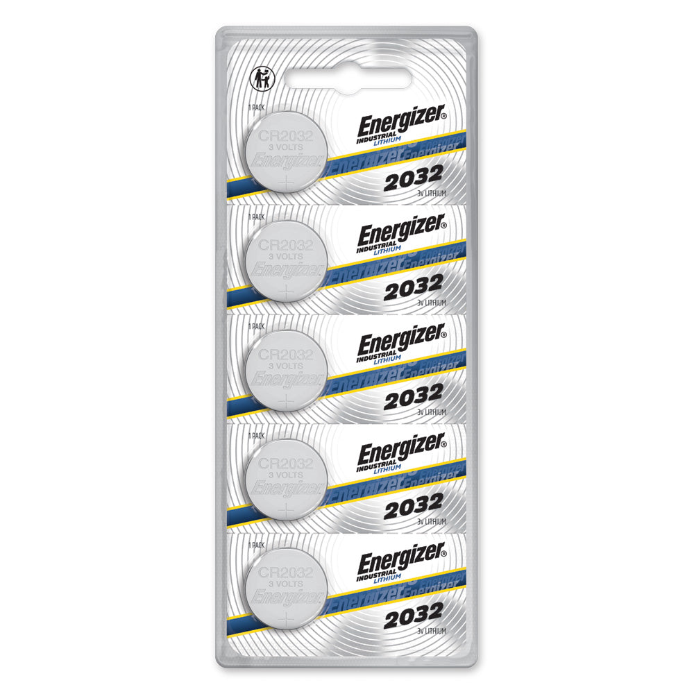 ECRN2032-5 - Energizer 2032 Industrial Lithium Coin Cell, 3V - Tear Strip of 5