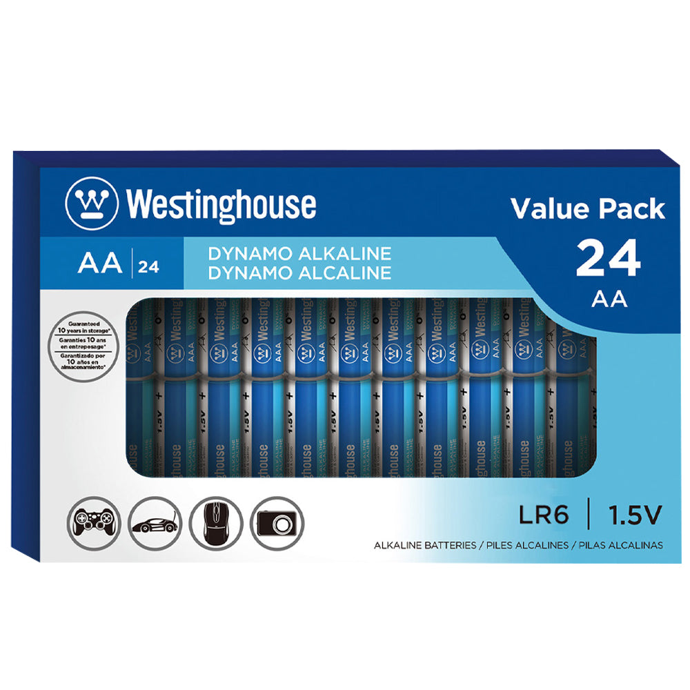LR06-CB24 - Westinghouse AA Dynamo Alkaline Batteries - Box of 24
