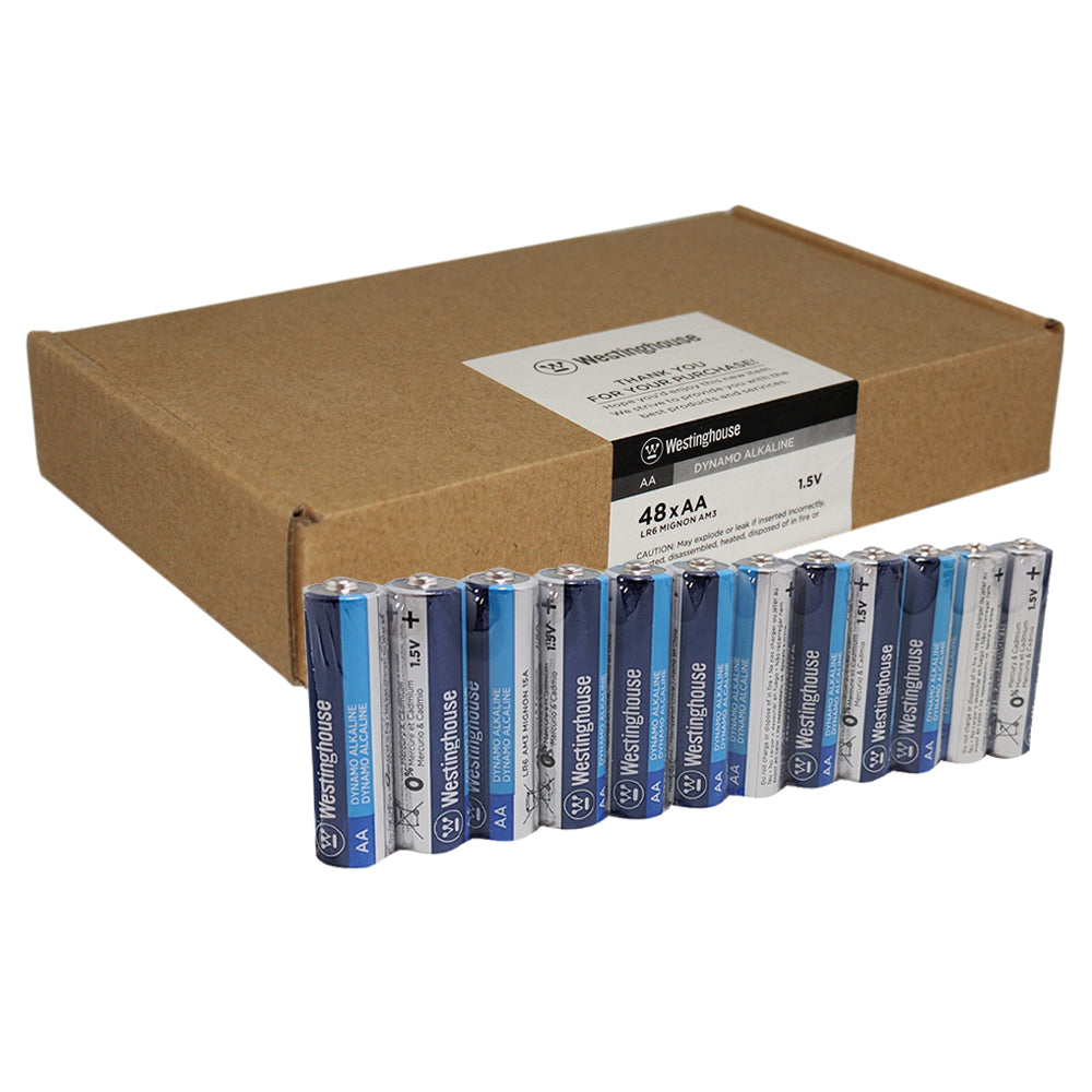 LR06-CB48 - Westinghouse AA Dynamo Alkaline Batteries - Box of 48