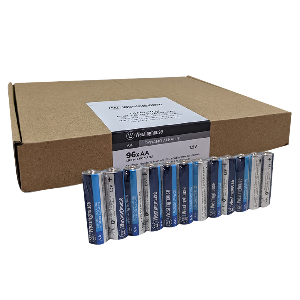 LR06-CB96 - Westinghouse AA Dynamo Alkaline Batteries - Box of 96