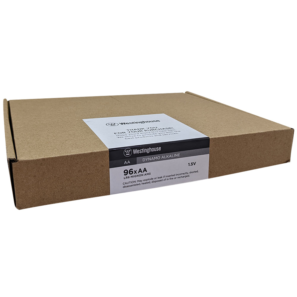 LR06-CB96 - Westinghouse AA Dynamo Alkaline Batteries - Box of 96