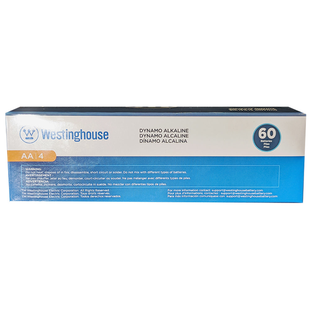 LR06-SP4-60 - Westinghouse AA Dynamo Alkaline Batteries - Box of 60