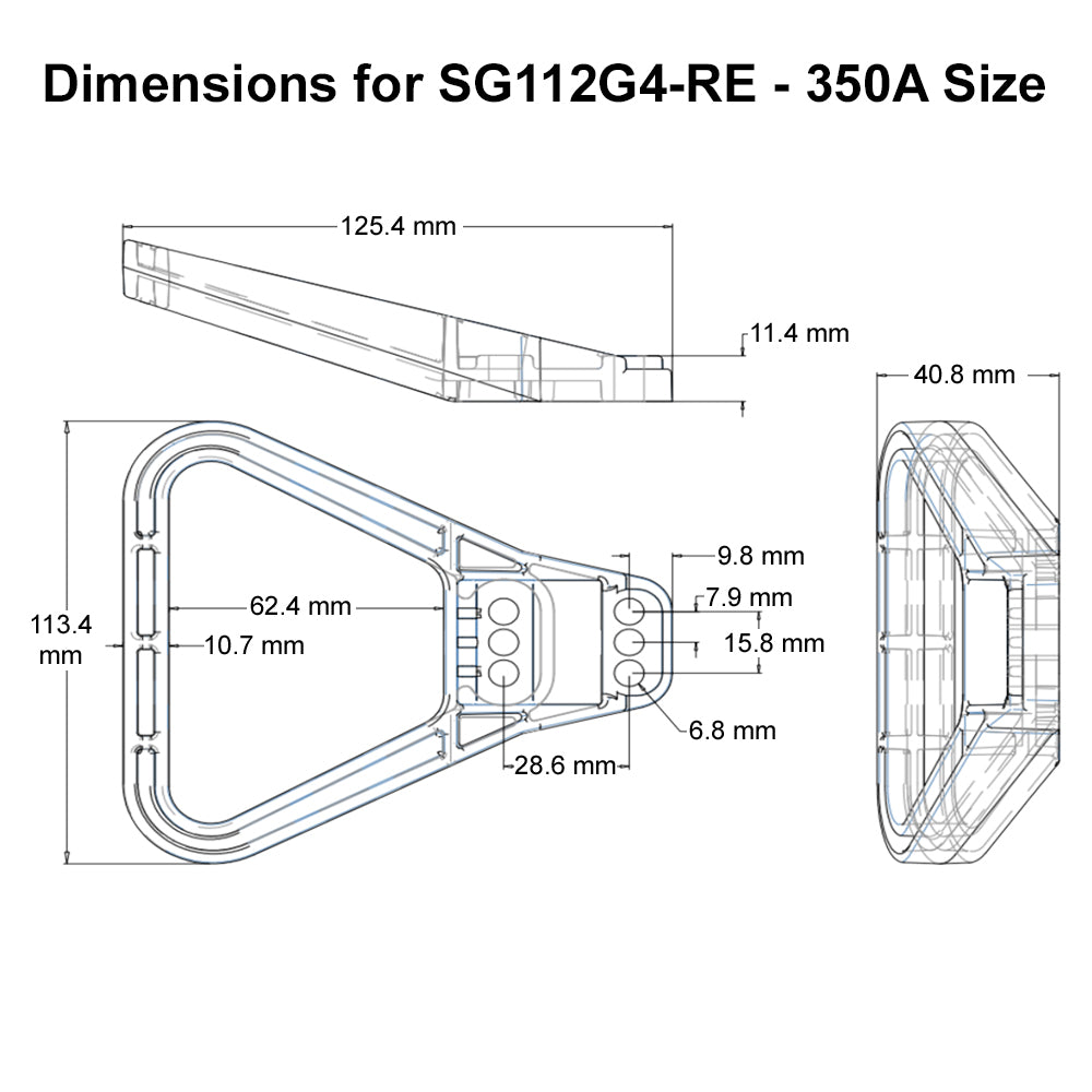 SED® Red Plastic A-Frame Handle for Industrial Connectors - Anderson SB Connector Compatible