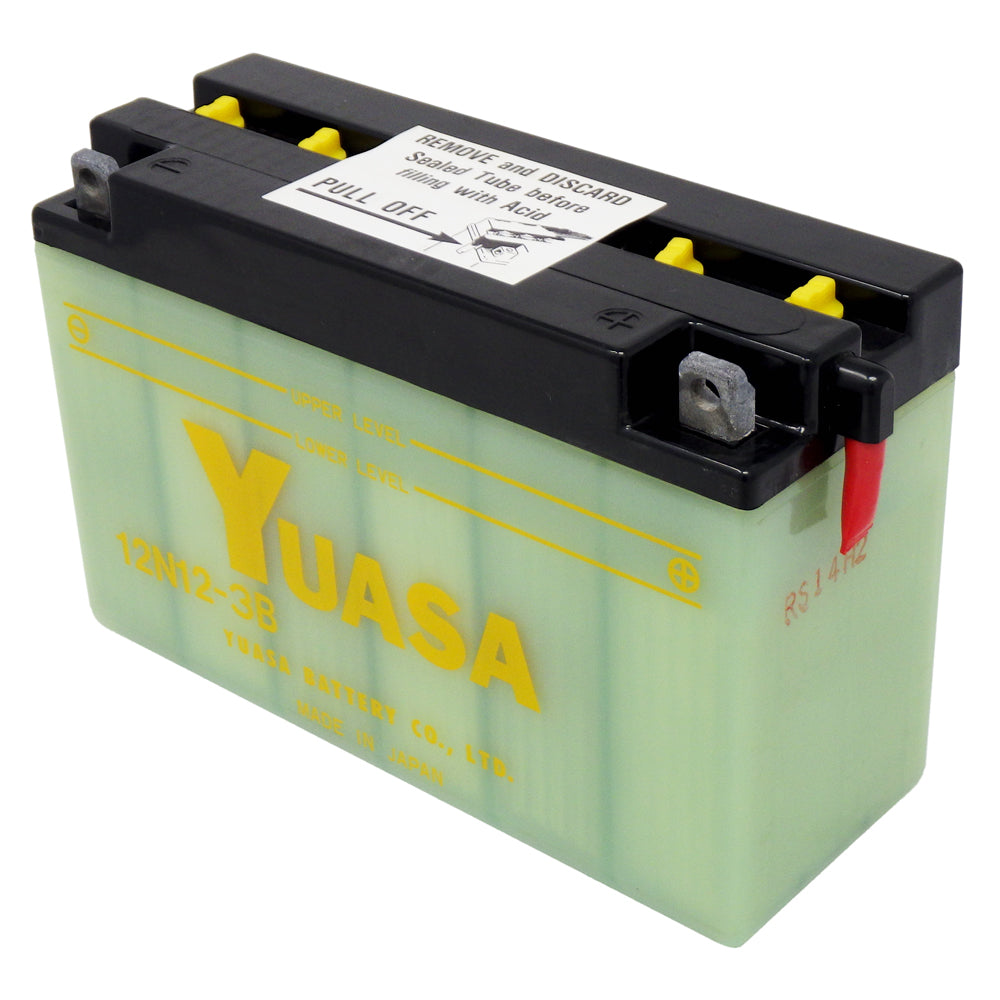 12N12-3B Conventional 12V MC Battery, Dry Charged 12 AH