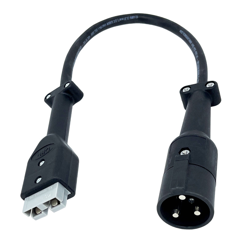 207000097 - Schauer Golf Car Charger Adapter - SB50 Gray to Star Car 48V 3-Pin (Black)