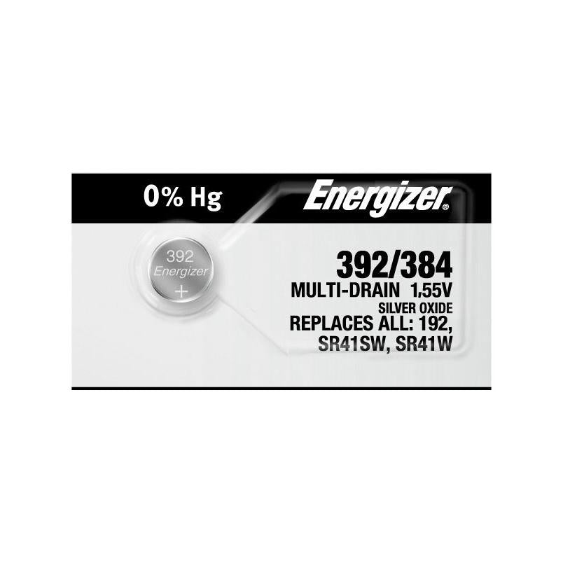 Energizer 392/384 Silver Oxide Button Cell, 1.55V Multi-Drain - each