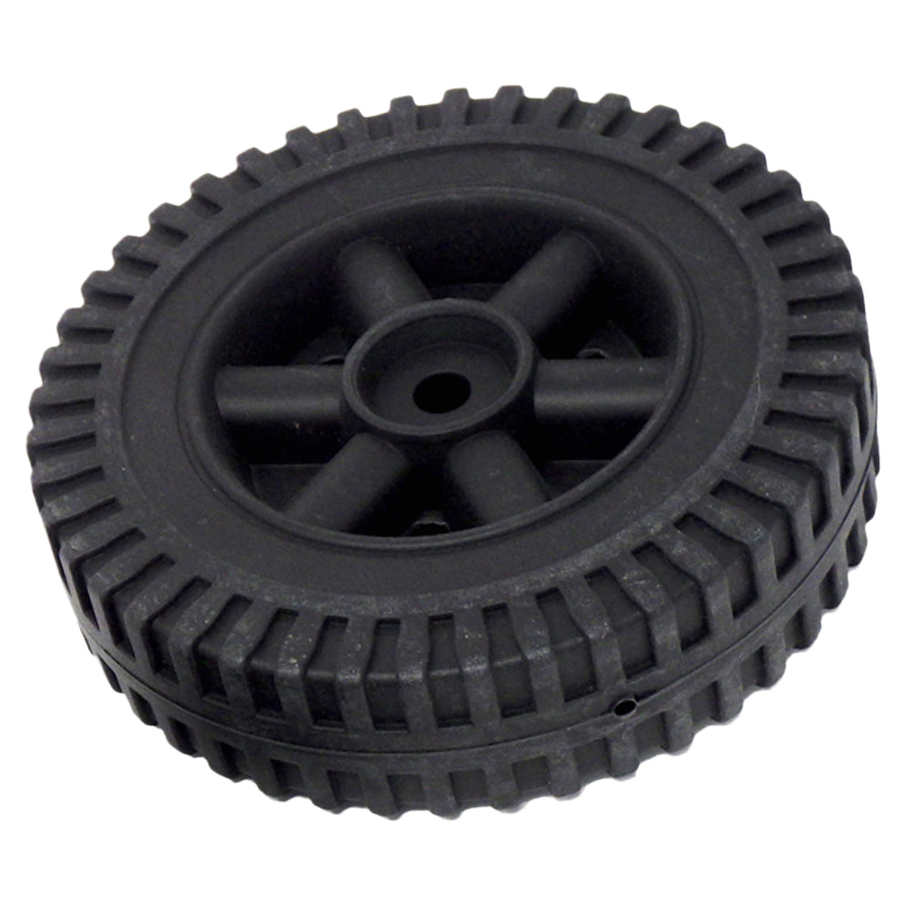 696560 - Wheel, 6" for 3/8" Axle, Black Hollow Plastic for Battery Chargers