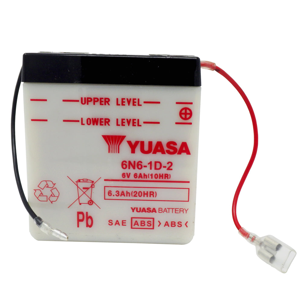 6N6-1D-2 Conv 6V MC Battery, Dry Charged, 6 AH, M2662B