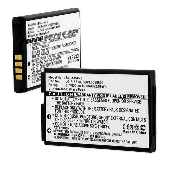 Cell Phone Battery - LG LGIP-531A 3.7V 800mAh LI-ION BATTERY / BLI-1350-.8 / CEL-GB101