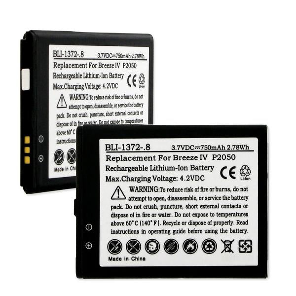 Cell Phone Battery - PANTECH PBR-40C 3.7V 750mAh LI-ION BATTERY / BLI-1372-.8 / CEL-P2050