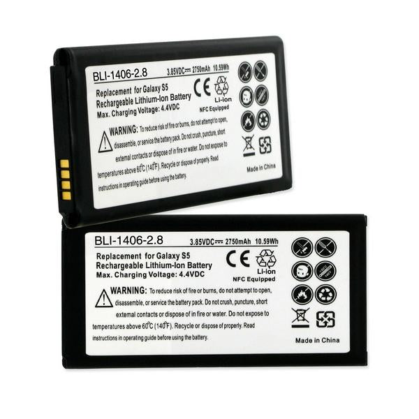 Cell Phone Battery - SAMSUNG GALAXY S5 EB-BG900BBC 3.85V 2.75Ah LI-ION NFC BATTERY / BLI-1406-2.8 / CEL-I9600NF