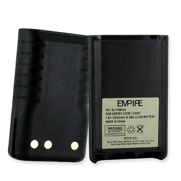 Two-Way Radio Battery - YAESU/VERTEX FNB-V104LI LI-ION 2200MAH