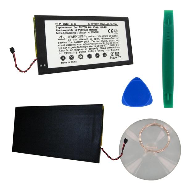 Cell Phone Battery (Embedded) - MOTOROLA Z2 PLAY XT1710 HZ40 3.8V 2.8Ah LI-POL BATTERY(T) / BLP-1569-2.8 / CEL-HZ40