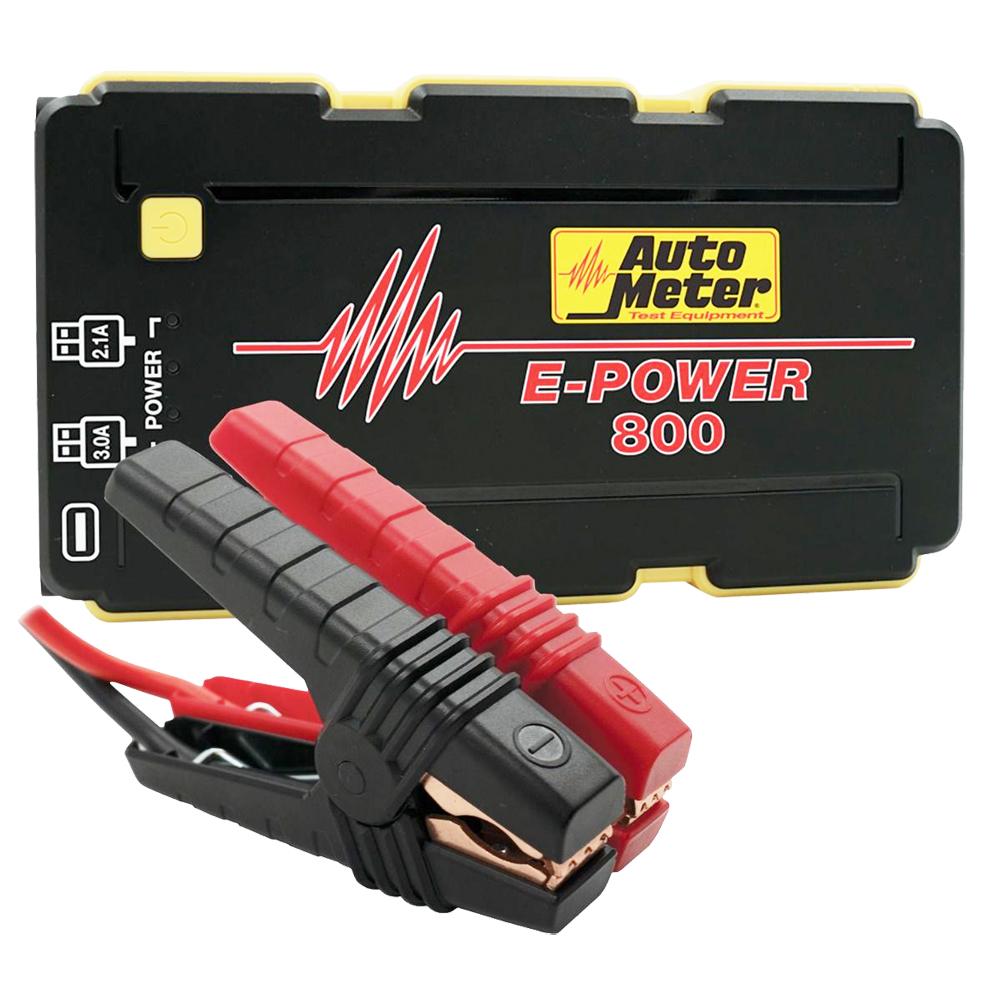 AutoMeter Jump Starter, Emergency Battery Pack, 14.8V, 800A Peak, 1800 mAh - EP-800