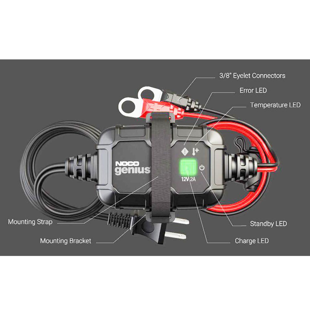 NOCO GENIUS2D 2 Amp Direct-Mount Battery Charger and Maintainer