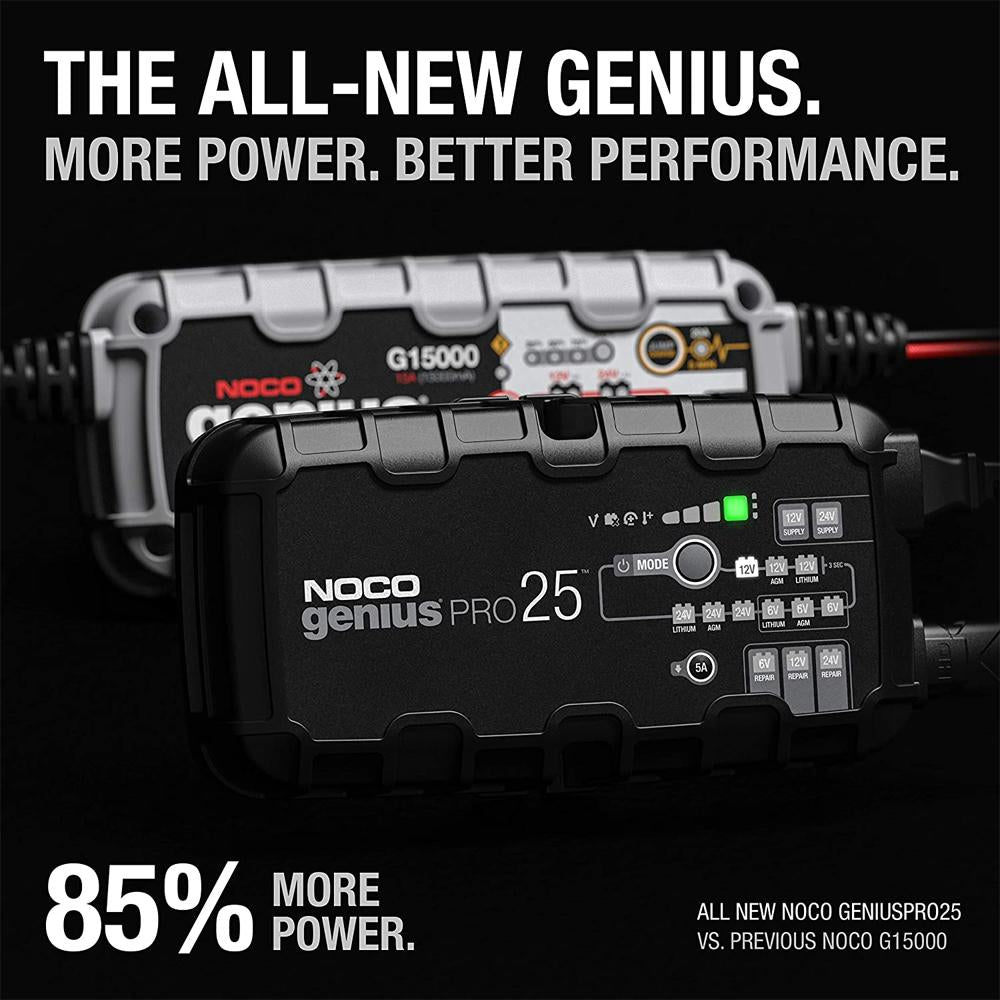 NOCO GENIUSPRO25 6/12/24V 25A Battery Charger & Maintainer