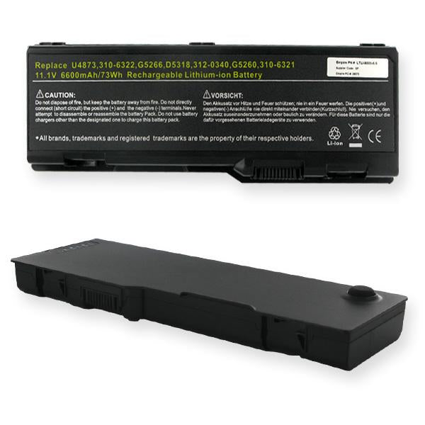 Laptop Battery - DELL 11.1V 6600mAh Li-ION / LTLI-9005-6.6 / LAP-536LI