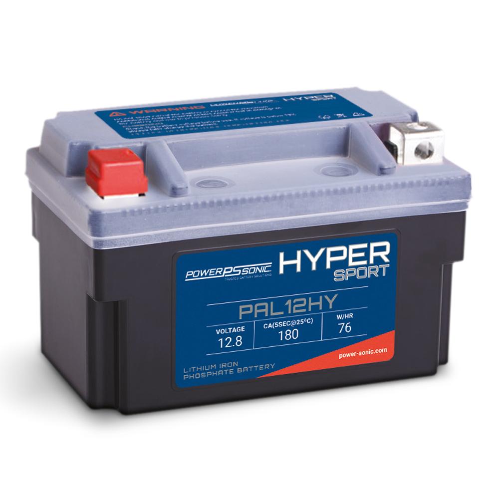 PowerSonic Hyper Sport LiFePO4 Battery PAL12HY - 12.8V 180CA 7Ah-12Ah Replaces YTZ10S YT12A-BS