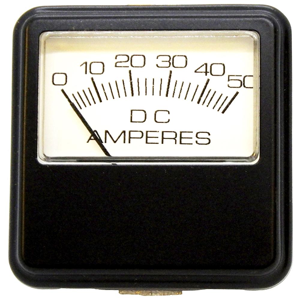 PR24-50 - Amp Meter 0-50A Metal Face Clamp-Mount Heavy-Duty for Battery Chargers