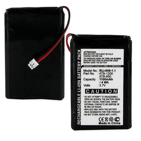 Remote Control Battery - RTI T2B/T2C/T2Cs/T3 LI-ION 1100mAh / RLI-009-1.1 / URC-ATB1200