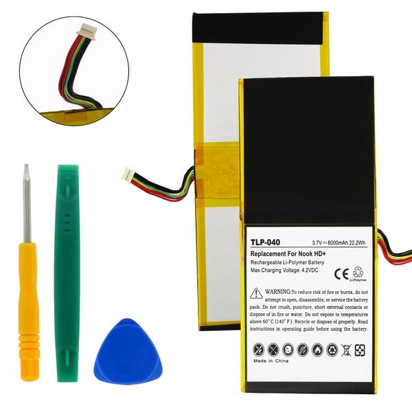 Tablet Battery - BARNES AND NOBLE NOOK HD+ 3.7V LI-POL 6000mAh BATTERY (T) / TLP-040 / PRB-69