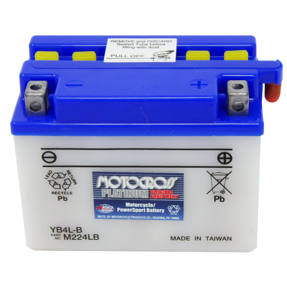 YB4L-B High Perf Conv 12V MC Battery, Dry Charged 4 AH, M224LB