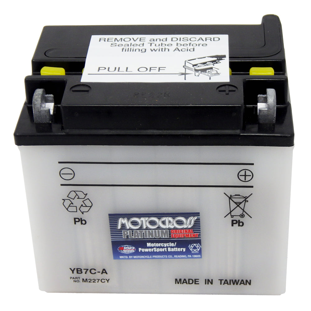 YB7C-A High Perf Conv 12V MC Battery, Dry Charged 8 AH, M227CY