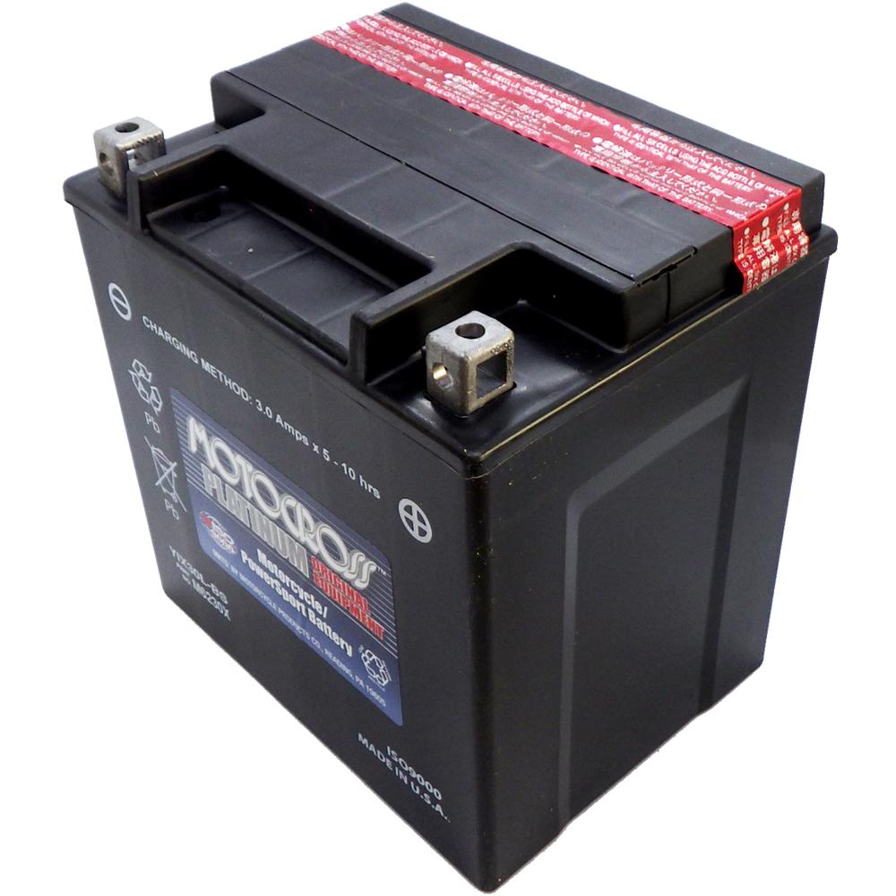YIX30L-BS 12V AGM MC Battery, Dry Charged w/Acid Pack 30 AH, 400 CCA  M6230X