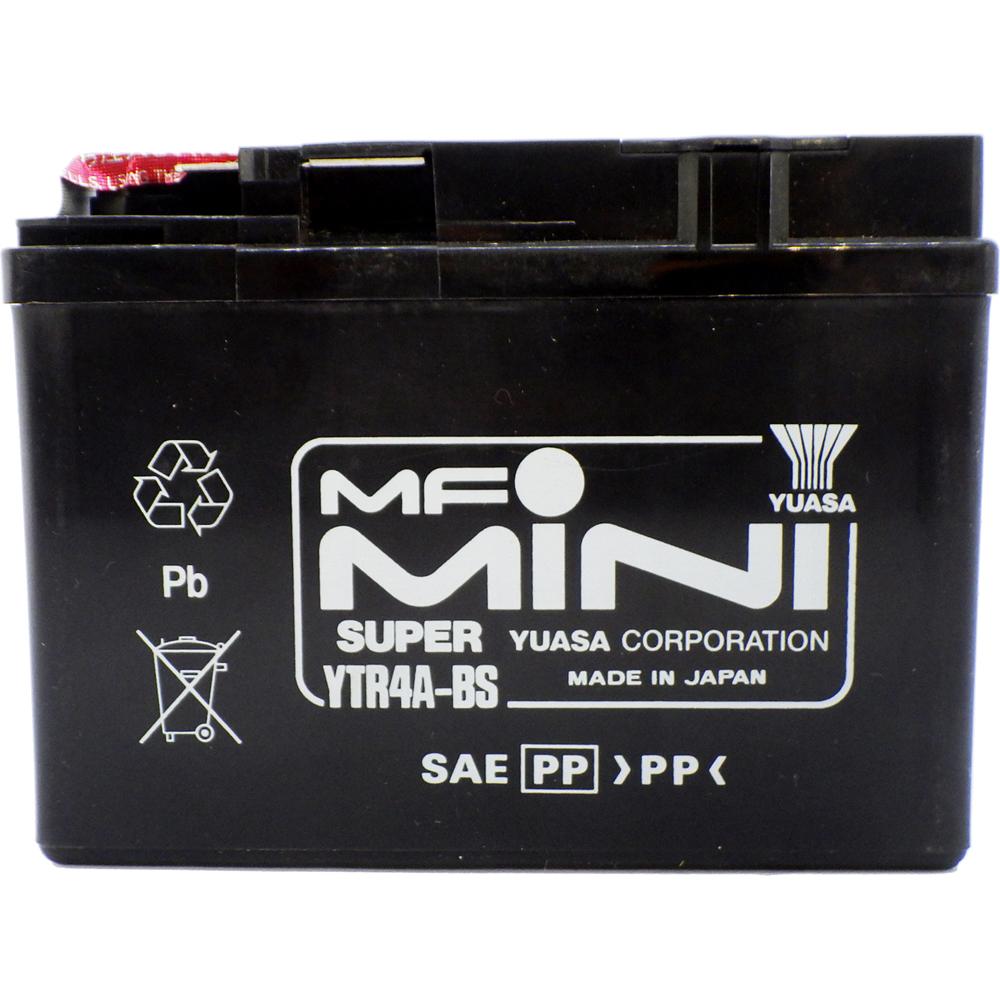 YTR4A-BS 12V AGM MC Battery, Dry Charged w/Acid Pack 2.3 AH, 45 CCA M62R4A