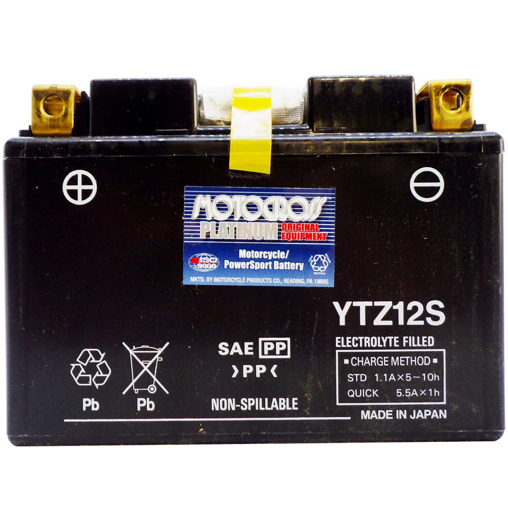 YTZ12S High Performance 12V AGM MC Battery, FA, 11 AH, 210 CCA M7212A