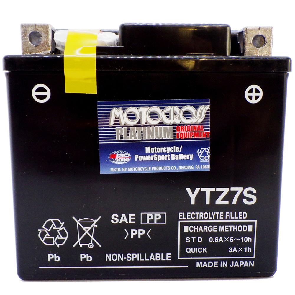 YTZ7S High Performance 12V AGM MC Battery, FA, 6 AH, 130 CCA M727ZS
