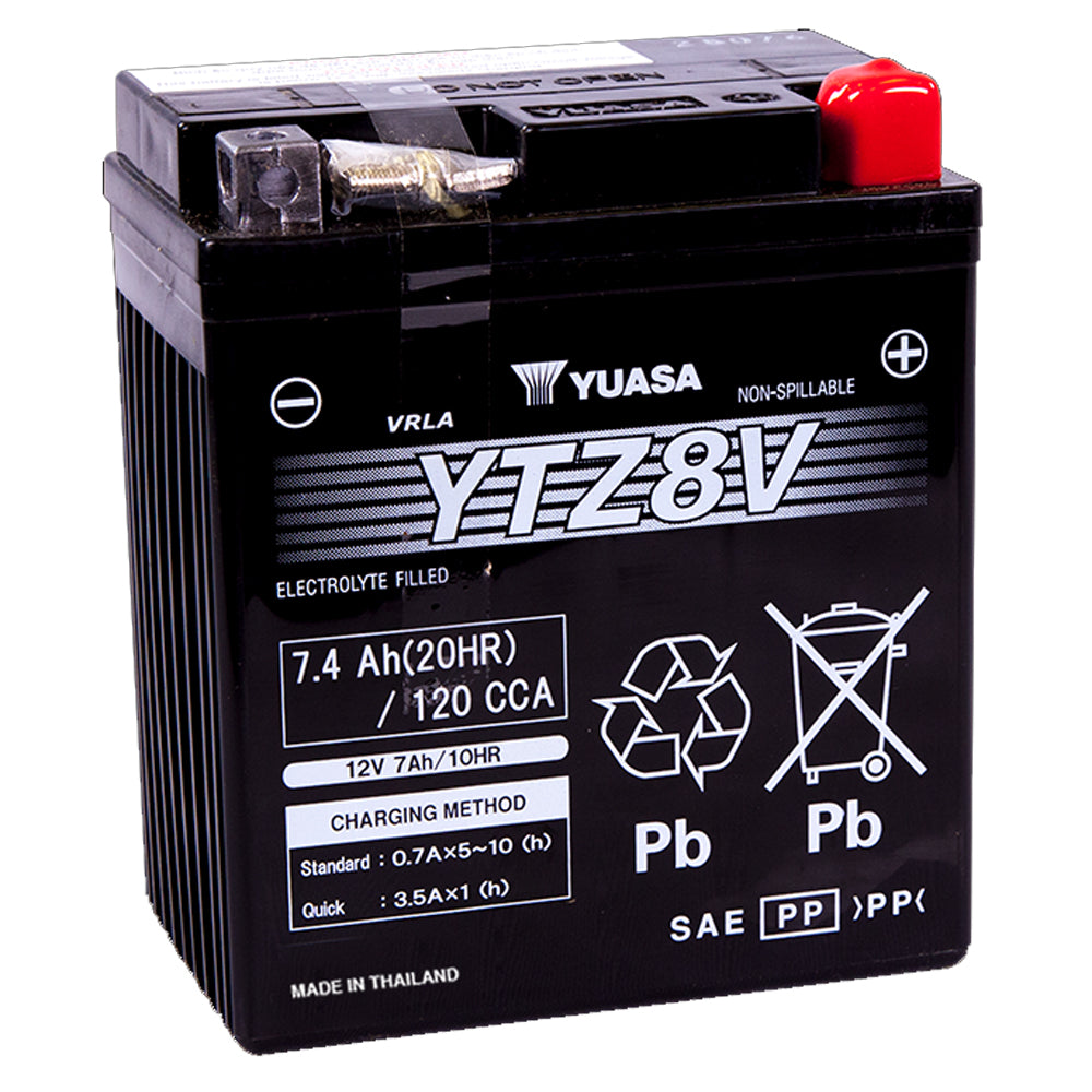 YTZ8V High Performance 12V AGM MC Battery, FA, 7 AH, 120 CCA M728ZV
