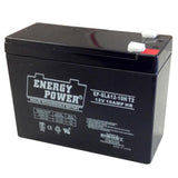 Energy Power 12V, 10AH SLA AGM Battery - T2 Push-on Terminals (.250")
