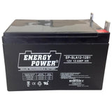 Energy Power 12V, 12AH SLA AGM Battery - B1 Terminals (M5 Nut & Bolt)