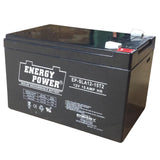Energy Power 12V, 15AH SLA AGM Battery - T2 Push-on Terminals (.250")