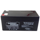 Energy Power 12V, 3.4AH SLA AGM Battery - T1 Push-on Terminals (.187")