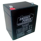Energy Power 12V, 5AH SLA AGM Battery - T2 Push-on Terminals (.250")