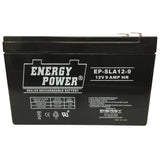 Energy Power 12V, 9AH SLA AGM Battery - T1 Push-on Terminals (.187")