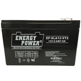 Energy Power 12V, 9AH SLA AGM Battery - T2 Push-on Terminals (.250")