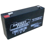 Energy Power 6V, 1.3AH SLA AGM Battery - T1 Push-on Terminals (.187")