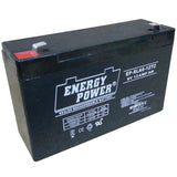 Energy Power 6V, 12AH SLA AGM Battery - T2 Push-on Terminals (.250")